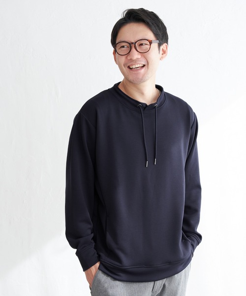 ikka（イッカ）の「【抗菌防臭／吸水速乾】GOKU楽ダンボールルーイカラー（スウェット・メンズ・エメラルドブルー/ホワイト/グレー/ネイビー・XL/L/M/S）」の10枚目の写真