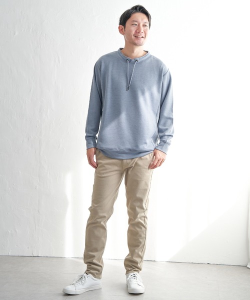 ikka（イッカ）の「【抗菌防臭／吸水速乾】GOKU楽ダンボールルーイカラー（スウェット・メンズ・エメラルドブルー/ホワイト/グレー/ネイビー・XL/L/M/S）」の11枚目の写真