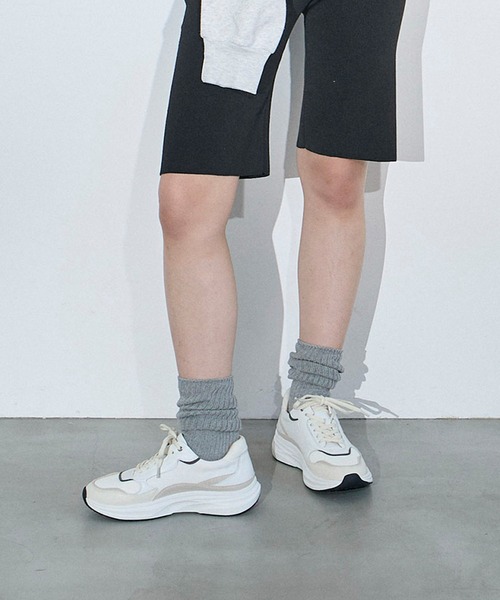 Mode et Jacomo（モードエジャコモ）の「【軽量】厚底レースアップスニーカー（スニーカー・レディース・ブラック/ベージュ/ホワイト・24.5cm/24cm/23.5cm/23cm/22.5cm）」の7枚目の写真