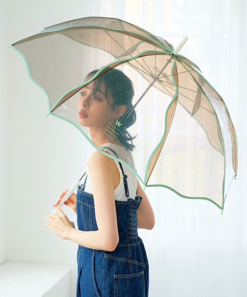 Wpc.（ダブリュピーシー）の「［ビニール傘］ウェービーアンブレラ Wpc. 雨傘 長傘（長傘・レディース・オフホワイト/ブルー/ブラウン/イエロー/ラベンダー・FREE）」の3枚目の写真