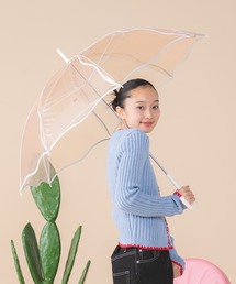 セール】晴雨兼用日傘 ”ビジュー×オーガンジーフリル”（長傘）｜LANVIN