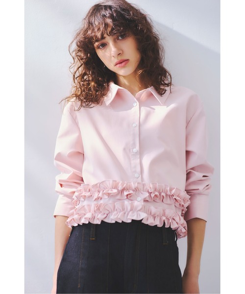 tricot COMME des GARCONS ピンク　フリル ブラウス tricot COMME des GARCONS ピンク フリル ブラウス 送料 無料