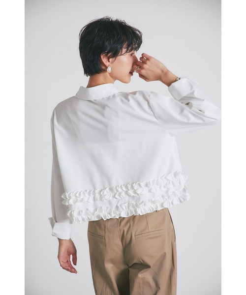 &. NOSTALGIA(アンドドットノスタルジア)の「裾フリルブラウス(シャツ/ブラウス・レディース・ホワイト/ピンク/ブラウン/ネイビー/ライトブルー・M)」の22枚目の写真