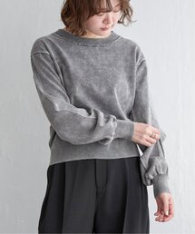 ストーンウォッシュプルオーバーニット