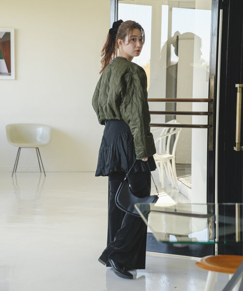 Kastane(カスタネ)の「*【WEB限定】キルティングショートジャケット(その他アウター・レディース・カーキ/ブラウン・FREE)」の11枚目の写真