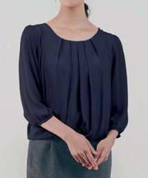 フロントタックシフォンブラウス