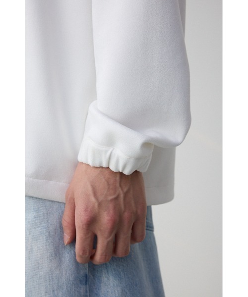 AZUL by moussy(アズールバイマウジー)の「フェイクスウェードハーフジッププルオーバー(スウェット・レディース・グレー/ブラック/ホワイト・MEDIUM/LARGE)」の4枚目の写真