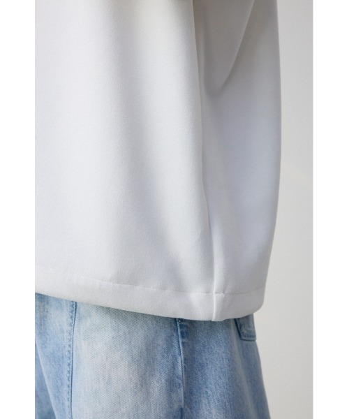 AZUL by moussy(アズールバイマウジー)の「フェイクスウェードハーフジッププルオーバー(スウェット・レディース・グレー/ブラック/ホワイト・MEDIUM/LARGE)」の5枚目の写真
