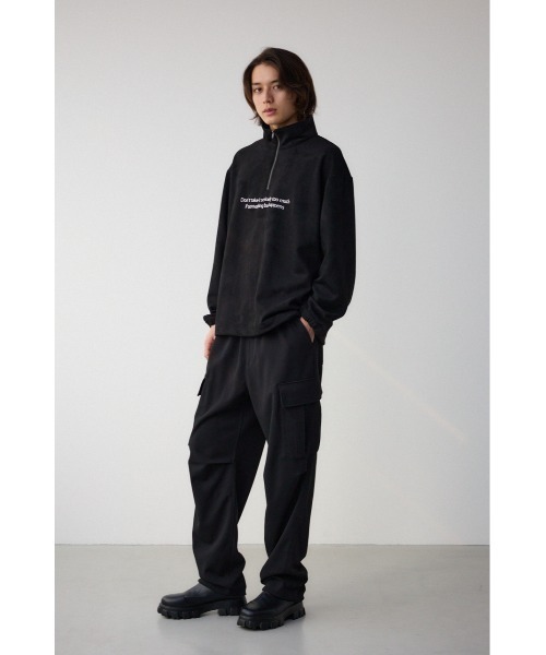 AZUL by moussy(アズールバイマウジー)の「フェイクスウェードハーフジッププルオーバー(スウェット・レディース・グレー/ブラック/ホワイト・MEDIUM/LARGE)」の9枚目の写真