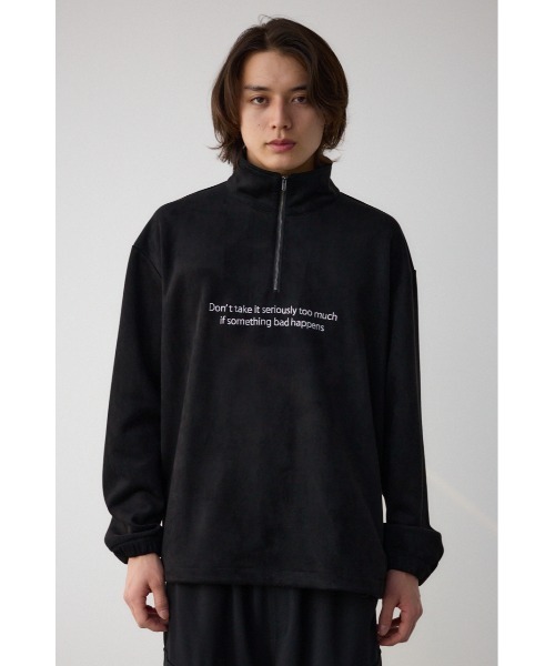 AZUL by moussy(アズールバイマウジー)の「フェイクスウェードハーフジッププルオーバー(スウェット・レディース・グレー/ブラック/ホワイト・MEDIUM/LARGE)」の10枚目の写真