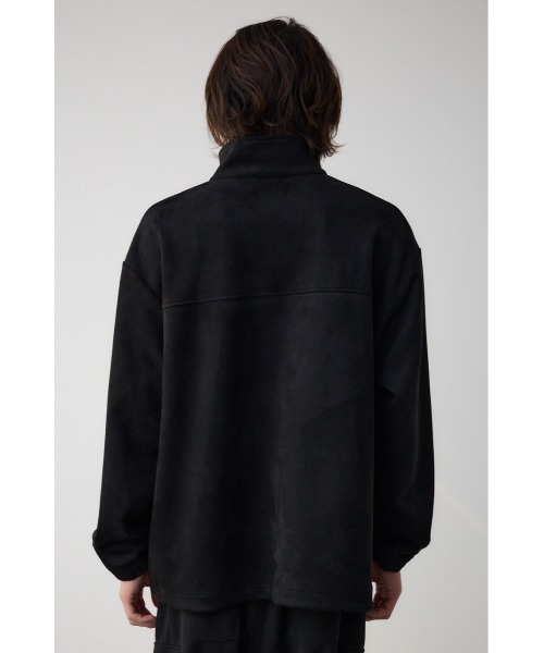 AZUL by moussy(アズールバイマウジー)の「フェイクスウェードハーフジッププルオーバー(スウェット・レディース・グレー/ブラック/ホワイト・MEDIUM/LARGE)」の12枚目の写真