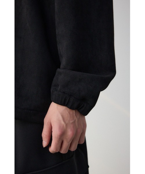 AZUL by moussy(アズールバイマウジー)の「フェイクスウェードハーフジッププルオーバー(スウェット・レディース・グレー/ブラック/ホワイト・MEDIUM/LARGE)」の16枚目の写真