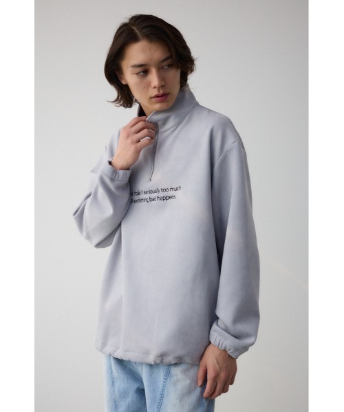 AZUL by moussy(アズールバイマウジー)の「フェイクスウェードハーフジッププルオーバー(スウェット・レディース・グレー/ブラック/ホワイト・MEDIUM/LARGE)」の20枚目の写真