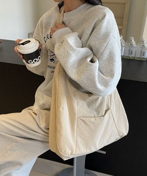 COCOMOMO（ココモモ）の「ショルダーバッグ ファスナー付き 斜め掛けバッグ（ショルダーバッグ・レディース・アイボリー/ブラック/カーキ/ブラウン・FREE）」の16枚目の写真