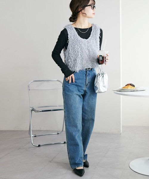 ディスコート　DISCOAT テープヤーンUネックベスト Discoat｜テープヤーンUネックベスト | Rakuten Fashion(楽天