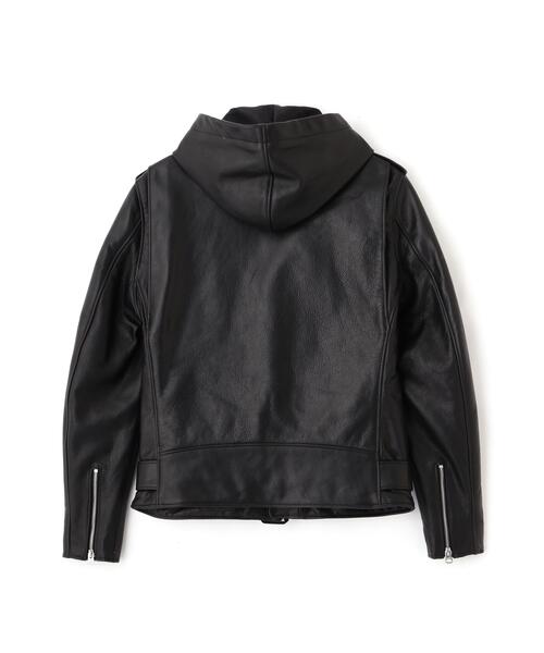Schott（ショット）の「Schott/ショット/503HDT HOODED ONESTAR/フード ワンスターライダース（ライダースジャケット・メンズ・ブラック・36/42/38/40/44）」の18枚目の写真
