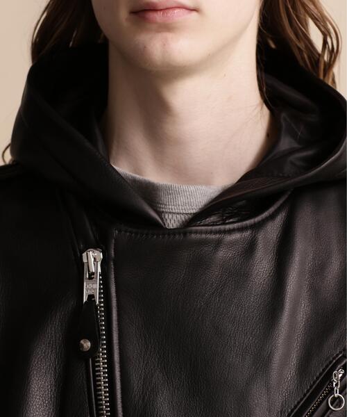 Schott（ショット）の「Schott/ショット/503HDT HOODED ONESTAR/フード ワンスターライダース（ライダースジャケット・メンズ・ブラック・36/42/38/40/44）」の21枚目の写真