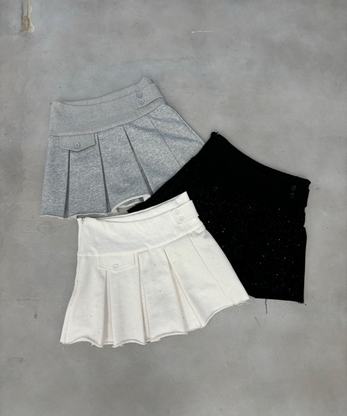 SHAGGIE(シャギー)の「ラメスウェットプリーツミニスカート(スカート・レディース・グレー/ブラック/ホワイト・FREE)」の13枚目の写真