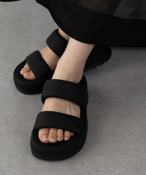 MOHI（モヒ）の「【MOHI】厚底サンダル GU3-23-038-PU（サンダル・レディース・ホワイト/シルバー/ブラック・38/36/37/39）」の3枚目の写真