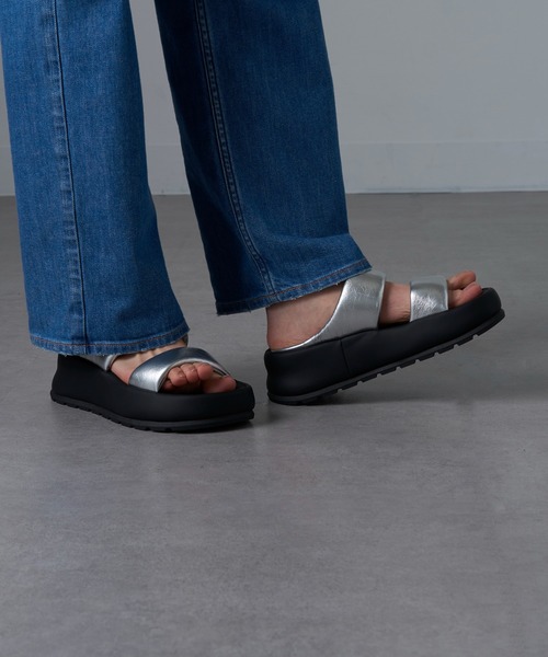 MOHI（モヒ）の「【MOHI】厚底サンダル GU3-23-038-PU（サンダル・レディース・ホワイト/シルバー/ブラック・38/36/37/39）」の5枚目の写真