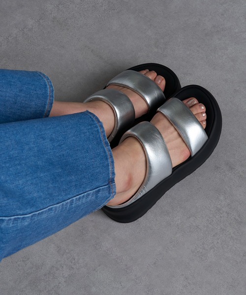 MOHI（モヒ）の「【MOHI】厚底サンダル GU3-23-038-PU（サンダル・レディース・ホワイト/シルバー/ブラック・38/36/37/39）」の8枚目の写真