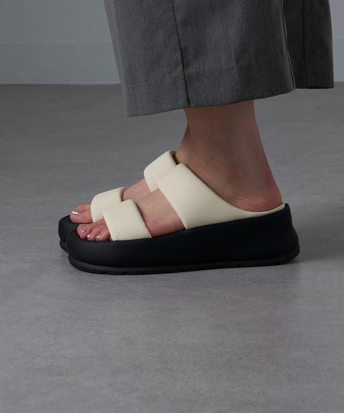 MOHI（モヒ）の「【MOHI】厚底サンダル GU3-23-038-PU（サンダル・レディース・ホワイト/シルバー/ブラック・38/36/37/39）」の16枚目の写真