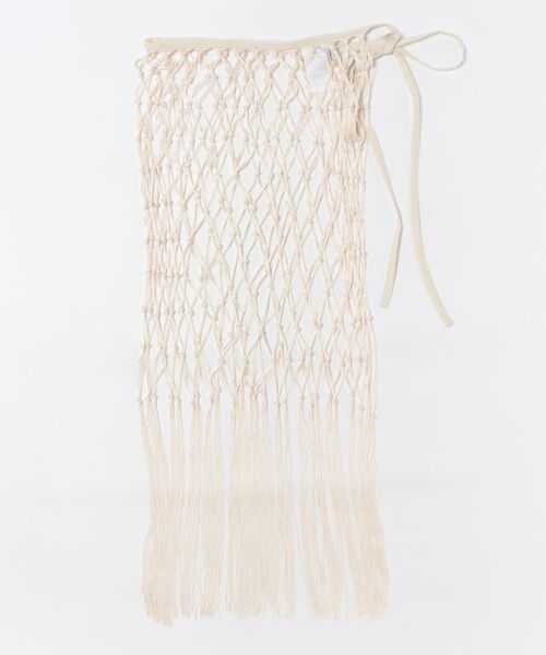 Three Four Time（ｽﾘｰﾌｫｰﾀｲﾑ）の「マクラメレイヤードスカート（スカート・レディース・オフホワイト/ブラック・FREE）」の12枚目の写真