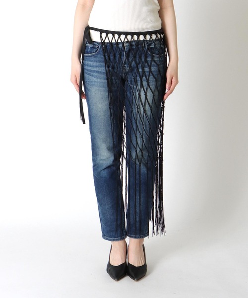 Three Four Time（ｽﾘｰﾌｫｰﾀｲﾑ）の「マクラメレイヤードスカート（スカート・レディース・オフホワイト/ブラック・FREE）」の14枚目の写真