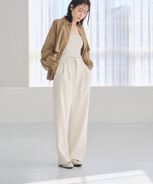 RONEL(ロネル)の「ストライプティアードブラウス(シャツ/ブラウス・レディース・モカ/ライトブルー・S/M/L)」の3枚目の写真