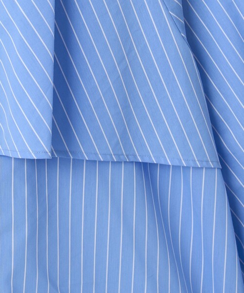 RONEL(ロネル)の「ストライプティアードブラウス(シャツ/ブラウス・レディース・モカ/ライトブルー・S/M/L)」の20枚目の写真