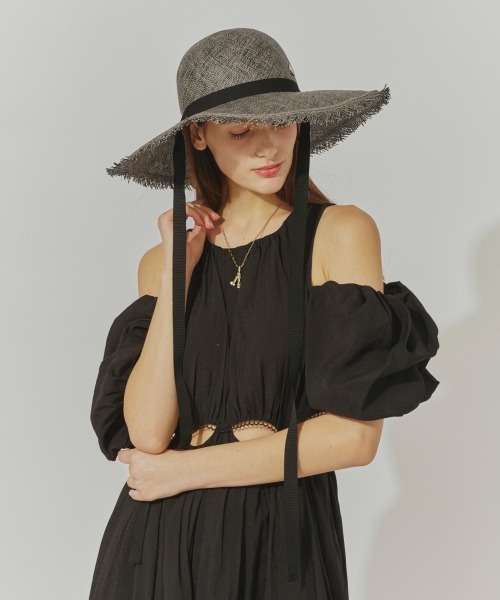 極美品✨　Chapeau d’ O シャポー ドオー　ハット　バケット型 Chapeau d' O Velour Down Bucket | 57.5cm(75) BLACK (01