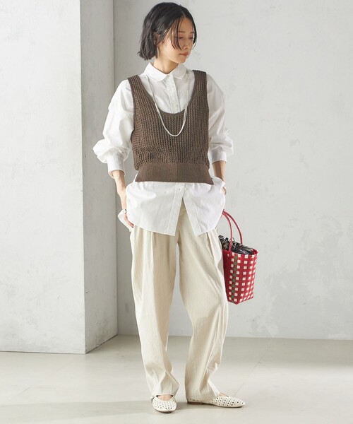 SHIPS(シップス)の「【SHIPS別注】UHURU:巾着付き バスケット バッグ S(トートバッグ・レディース・レッド/ブルー・ONE SIZE)」の7枚目の写真