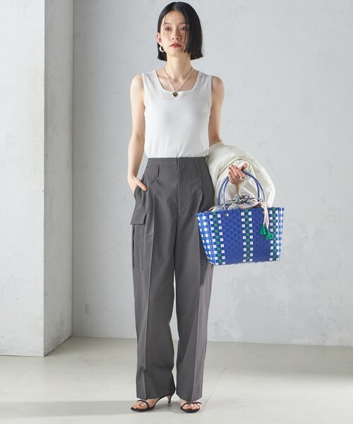 SHIPS(シップス)の「【SHIPS別注】UHURU:巾着付き バスケット バッグ S(トートバッグ・レディース・レッド/ブルー・ONE SIZE)」の15枚目の写真