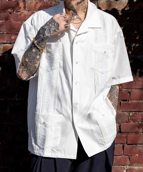 Subciety(サブサエティ)の「Cuba shirt(シャツ/ブラウス・メンズ・ブラック/ホワイト・X-LARGE/LARGE/MEDIUM/SMALL)」の2枚目の写真