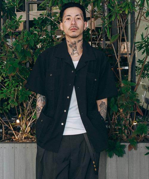 Subciety(サブサエティ)の「Cuba shirt(シャツ/ブラウス・メンズ・ブラック/ホワイト・X-LARGE/LARGE/MEDIUM/SMALL)」の15枚目の写真