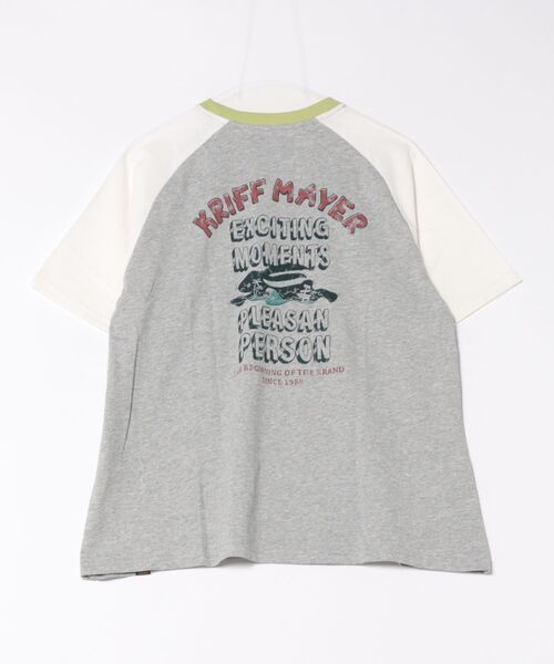 KRIFF MAYER Lady's Collection（クリフメイヤーレディースコレクション）の「【汗染み防止･撥水防汚･速乾･接触冷感】ウェットプロテクトゆるT(ラビット)（Tシャツ/カットソー・レディース・カラフル/チャコール/ライトグリーン/オレンジ/オフホワイト/グレー/パープル・MEDIUM/LARGE）」の8枚目の写真