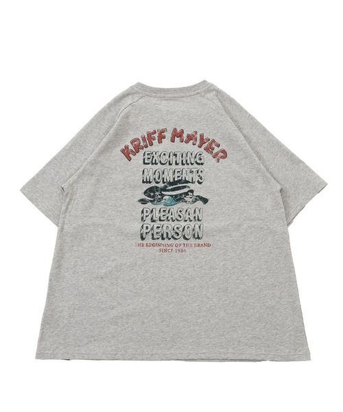 KRIFF MAYER Lady's Collection（クリフメイヤーレディースコレクション）の「【汗染み防止･撥水防汚･速乾･接触冷感】ウェットプロテクトゆるT(ラビット)（Tシャツ/カットソー・レディース・カラフル/チャコール/ライトグリーン/オレンジ/オフホワイト/グレー/パープル・MEDIUM/LARGE）」の20枚目の写真