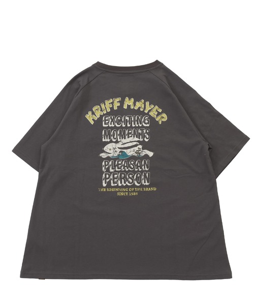 KRIFF MAYER Lady's Collection（クリフメイヤーレディースコレクション）の「【汗染み防止･撥水防汚･速乾･接触冷感】ウェットプロテクトゆるT(ラビット)（Tシャツ/カットソー・レディース・カラフル/チャコール/ライトグリーン/オレンジ/オフホワイト/グレー/パープル・MEDIUM/LARGE）」の22枚目の写真