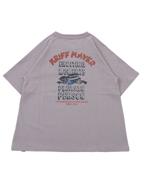 KRIFF MAYER Lady's Collection（クリフメイヤーレディースコレクション）の「【汗染み防止･撥水防汚･速乾･接触冷感】ウェットプロテクトゆるT(ラビット)（Tシャツ/カットソー・レディース・カラフル/チャコール/ライトグリーン/オレンジ/オフホワイト/グレー/パープル・MEDIUM/LARGE）」の17枚目の写真