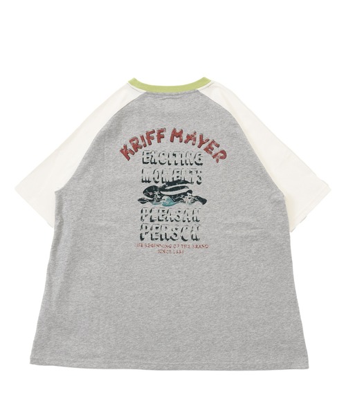 KRIFF MAYER Lady's Collection（クリフメイヤーレディースコレクション）の「【汗染み防止･撥水防汚･速乾･接触冷感】ウェットプロテクトゆるT(ラビット)（Tシャツ/カットソー・レディース・カラフル/チャコール/ライトグリーン/オレンジ/オフホワイト/グレー/パープル・MEDIUM/LARGE）」の19枚目の写真