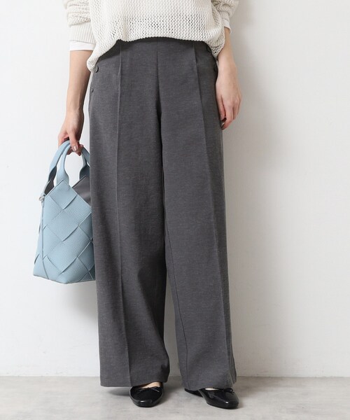 Dessin(デッサン)の「【多機能】リネンブレンドマリンパンツ(その他パンツ・レディース・ブラウン系その他/アイボリー/チャコールグレー・02/01/00/03)」の1枚目の写真