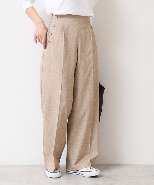 Dessin(デッサン)の「【多機能】リネンブレンドマリンパンツ(その他パンツ・レディース・ブラウン系その他/アイボリー/チャコールグレー・02/01/00/03)」の8枚目の写真