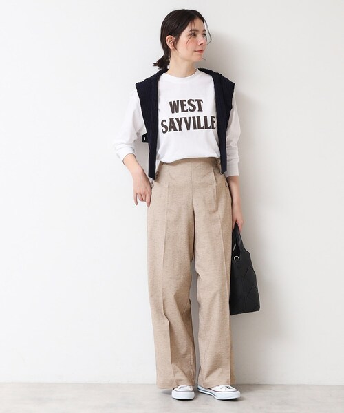 Dessin(デッサン)の「【多機能】リネンブレンドマリンパンツ(その他パンツ・レディース・ブラウン系その他/アイボリー/チャコールグレー・02/01/00/03)」の9枚目の写真