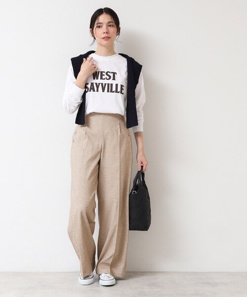 Dessin(デッサン)の「【多機能】リネンブレンドマリンパンツ(その他パンツ・レディース・ブラウン系その他/アイボリー/チャコールグレー・02/01/00/03)」の10枚目の写真