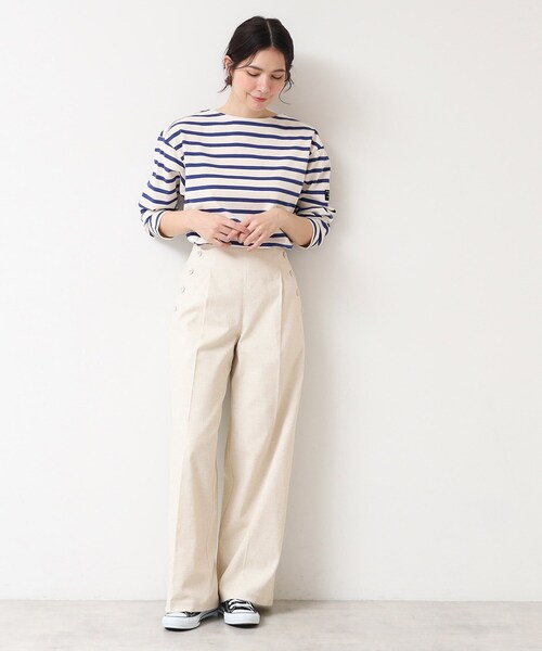 Dessin(デッサン)の「【多機能】リネンブレンドマリンパンツ(その他パンツ・レディース・ブラウン系その他/アイボリー/チャコールグレー・02/01/00/03)」の15枚目の写真