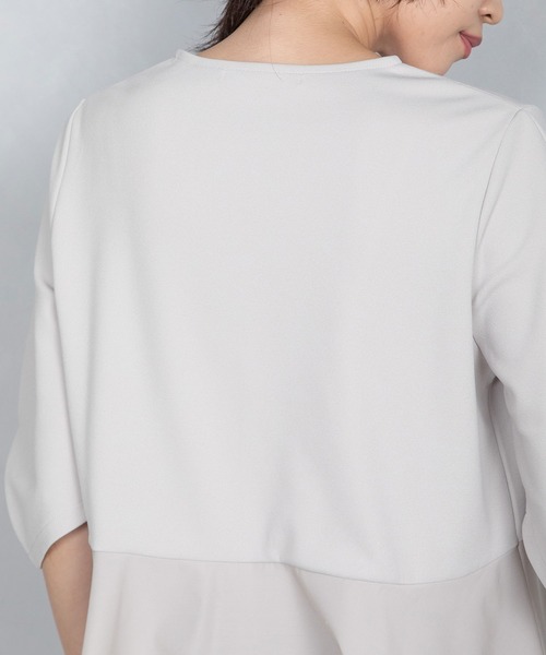 MARECHAL TERRE(マルシャルテル)の「ジョイントプルオーバー(Tシャツ/カットソー・レディース・ブラック/ホワイト/ネイビー/ライトベージュ・MEDIUM)」の6枚目の写真