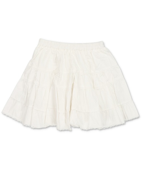 台形　ホワイト　Sサイズ　スカート　ラインアップ セール】台形ミニスカート/レース/スカパン/インナーパンツ付き