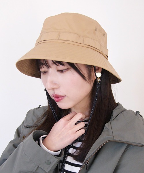 polcadot(ポルカドット)の「BEACH NYLON HAT/コード ナイロン ハット(ハット・レディース・ベージュ/ブラック/グレー・FREE)」の5枚目の写真