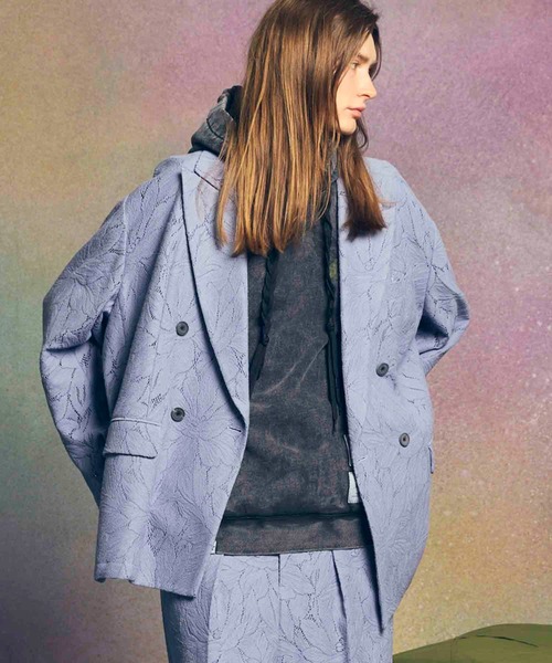 MAISON SPECIAL(メゾンスペシャル)の「《UNISEX》【LIMITED EDITION】Prime-Over Peaked Lapel Double Tailored Jacket/プライムオーバーピークトラペルダブルテーラードジャケット【MAISON SPECIAL/メゾンスペシャル】(テーラードジャケット・メンズ・グレー/ブラック/その他3/チャコールグレー/ライトグレー/ラベンダー/ダークブラック/その他2/その他1/その他4/アイボリー・2/1)」の7枚目の写真