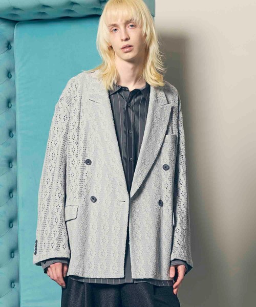 MAISON SPECIAL(メゾンスペシャル)の「《UNISEX》【LIMITED EDITION】Prime-Over Peaked Lapel Double Tailored Jacket/プライムオーバーピークトラペルダブルテーラードジャケット【MAISON SPECIAL/メゾンスペシャル】(テーラードジャケット・メンズ・グレー/ブラック/その他3/チャコールグレー/ライトグレー/ラベンダー/ダークブラック/その他2/その他1/その他4/アイボリー・2/1)」の5枚目の写真
